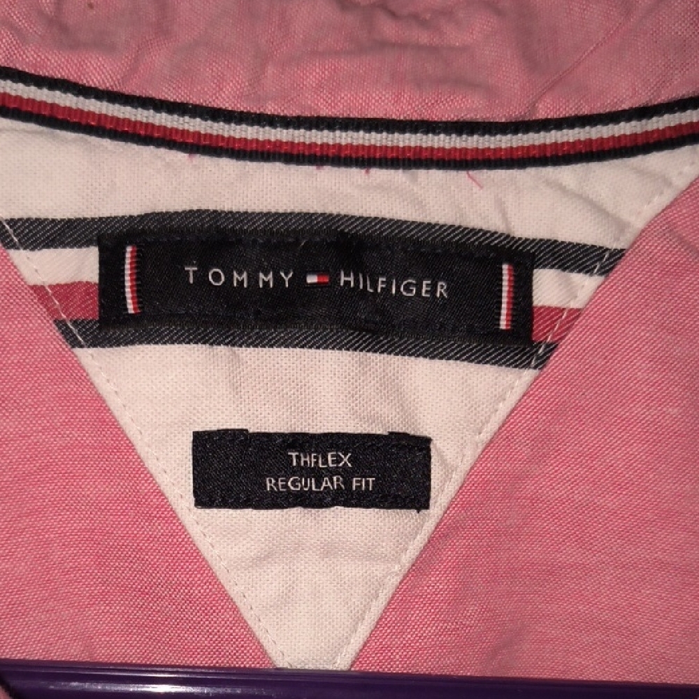 Tommy Hilfiger | Men's Casual Pink Shirt - Picture 2 of 7